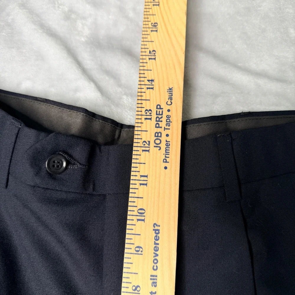 Brooks Brothers 346 Mens 34x30 Pleated Wool Suit Trousers Pants Dark Navy Cuffed